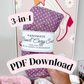 3-in-1 Bowl Cozy Product Labels PDF DOWNLOAD | Wrap Labels, Care Card, & Fold Card