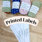 PRINTED LABELS Jar Cover Wrap Labels