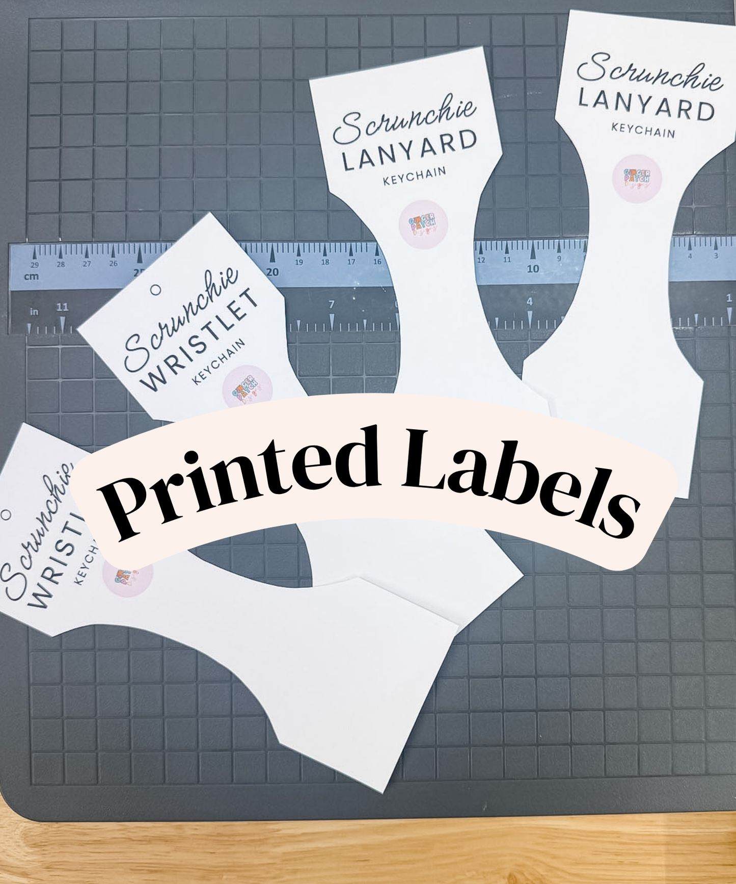 PRINTED LABELS Scrunchie BUNDLE Wrap Labels