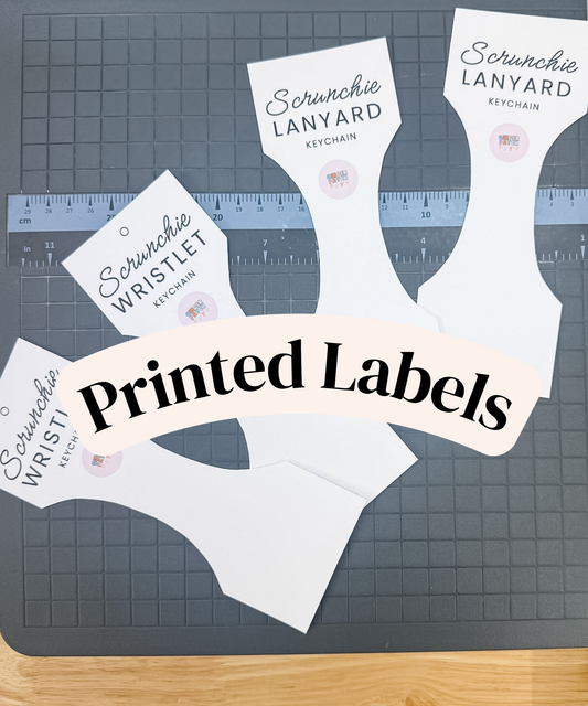 PRINTED LABELS Scrunchie BUNDLE Wrap Labels