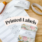 PRINTED LABELS Face Wipes Wrap Labels