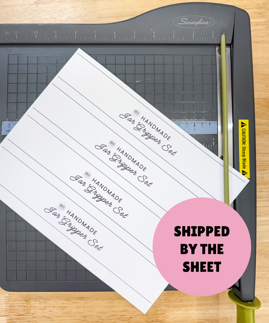 PRINTED LABELS Jar Gripper Wrap Labels