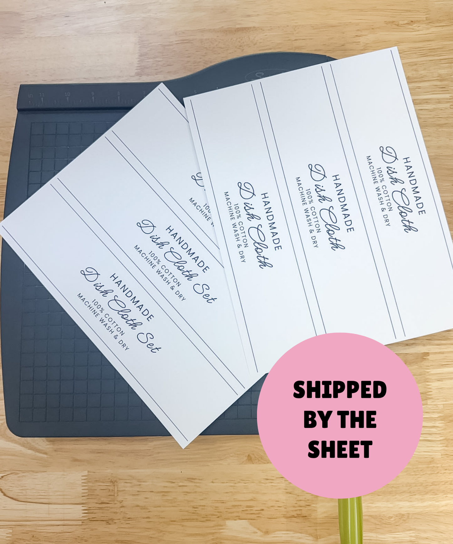 PRINTED LABELS Dish Cloth Wrap Labels