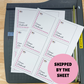 PRINTED LABELS Corner Bookmark Card Labels