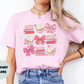 Pink Bows and Books T-Shirt, Pink Comfort Colors