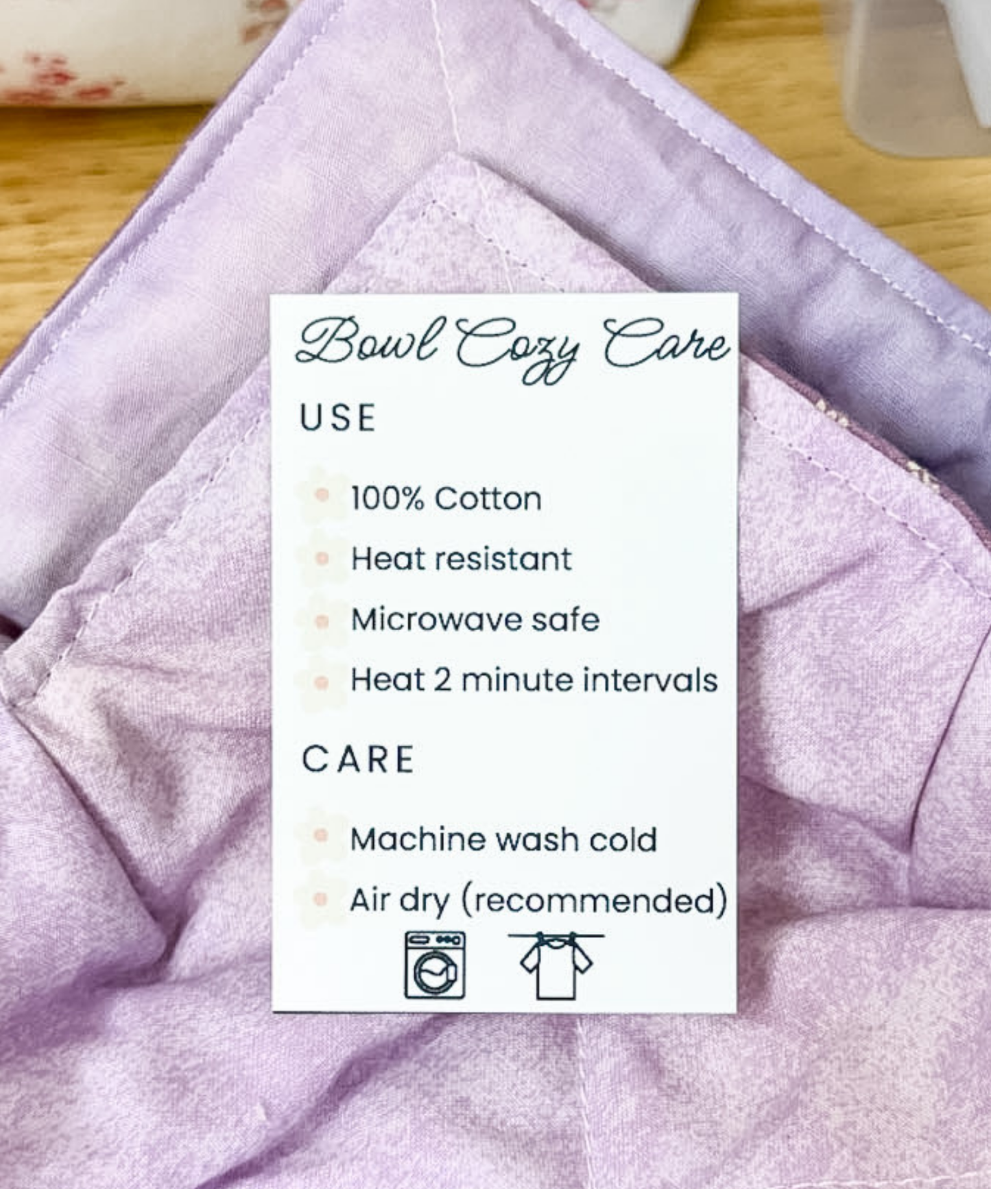 PRINTED LABELS Bowl Cozy Labels & Tags