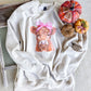 Highland Cow Pink Bow Sweatshirt