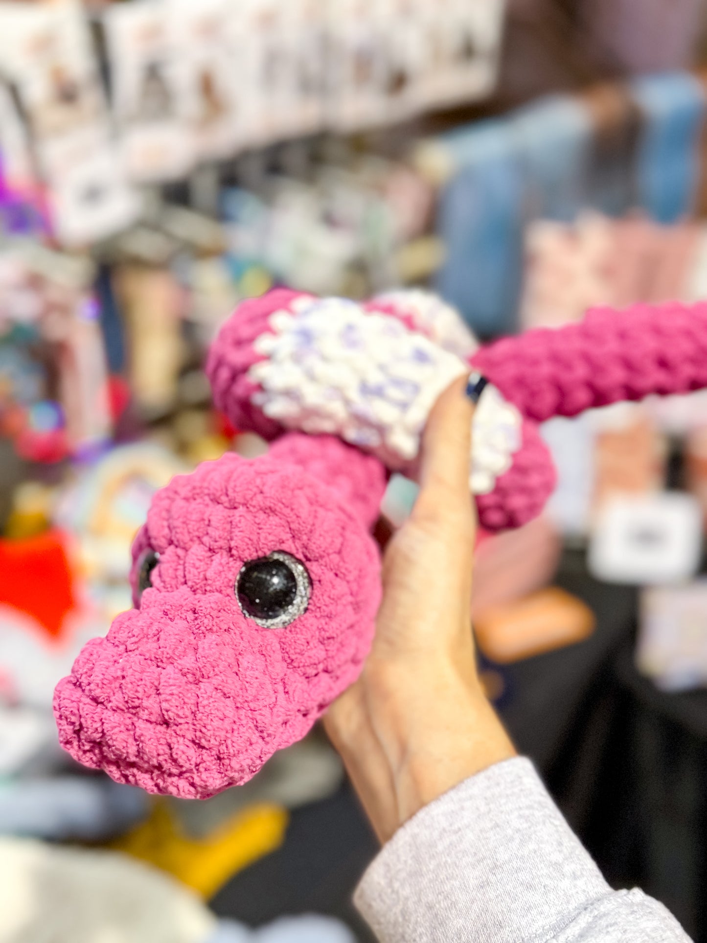 Hot Pink Purple Snake Crochet Plushie