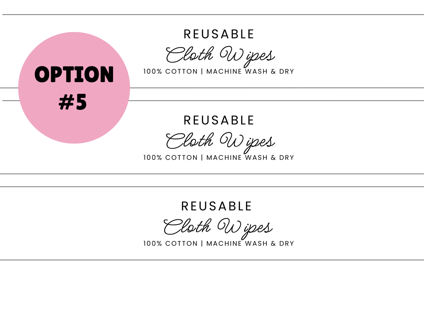 PRINTED LABELS Face Wipes Wrap Labels