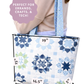 Charlotte Tote Bag Sewing Kit ~ Nantucket Summer LIGHT BLUE ~PDF Pattern Digital Download & Video Tutorial
