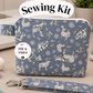 Ella Keychain Wallet Sewing Kit ~ Gray Floral Farm Animals ~PDF Pattern Digital Download & Video Tutorial