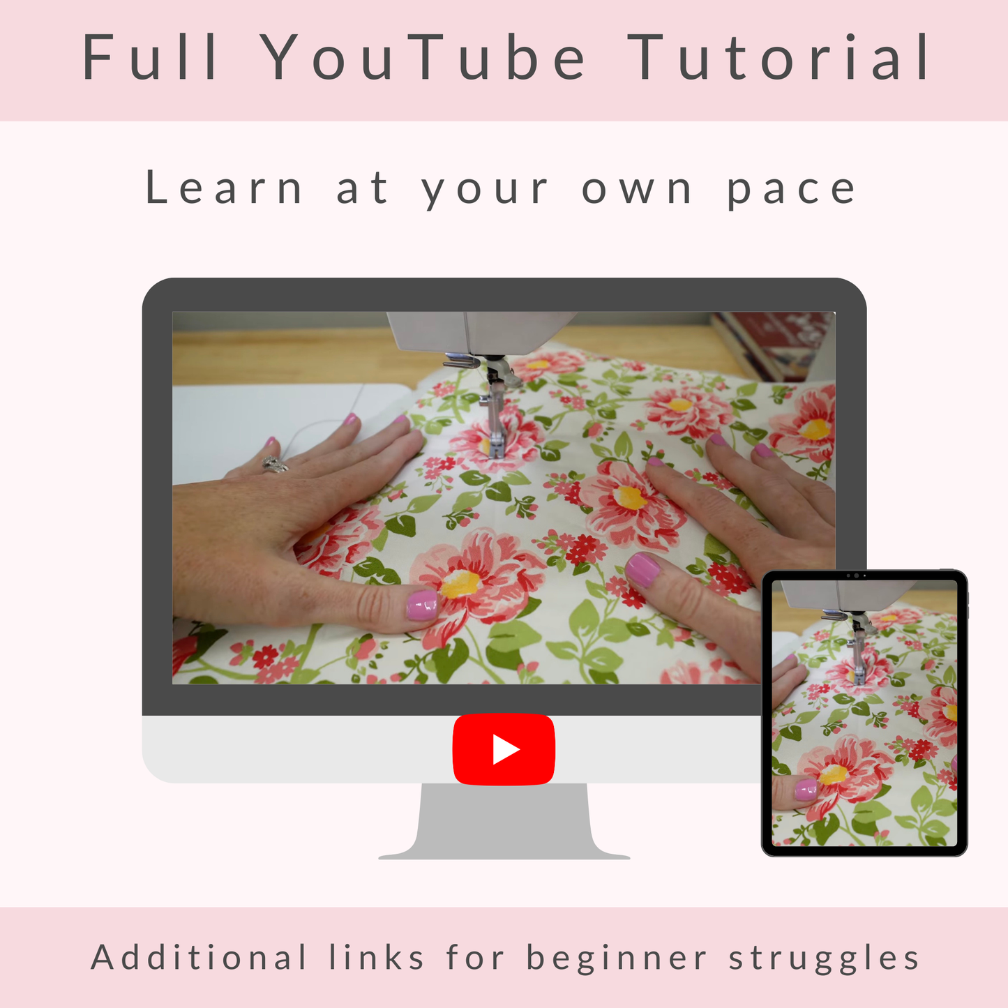 Daisy Mae Pocket Tote Pattern | PDF Instant Download + Video Tutorial Access