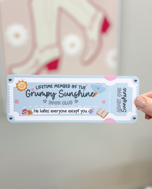 Grumpy Sunshine Matte Bookmark