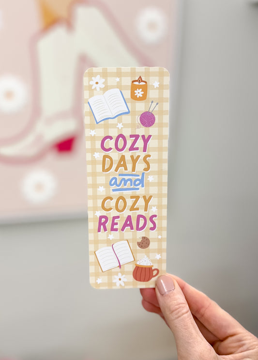 Cozy Days Cozy Reads Yellow Matte Bookmark