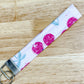 Pink Disco Cherry Quilted Keychain