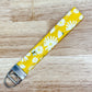 Yellow Bee Quilted Keychain