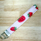 Pink Strawberry Quilted Keychain