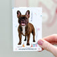 Brindle French Bulldog Magnetic Bookmark