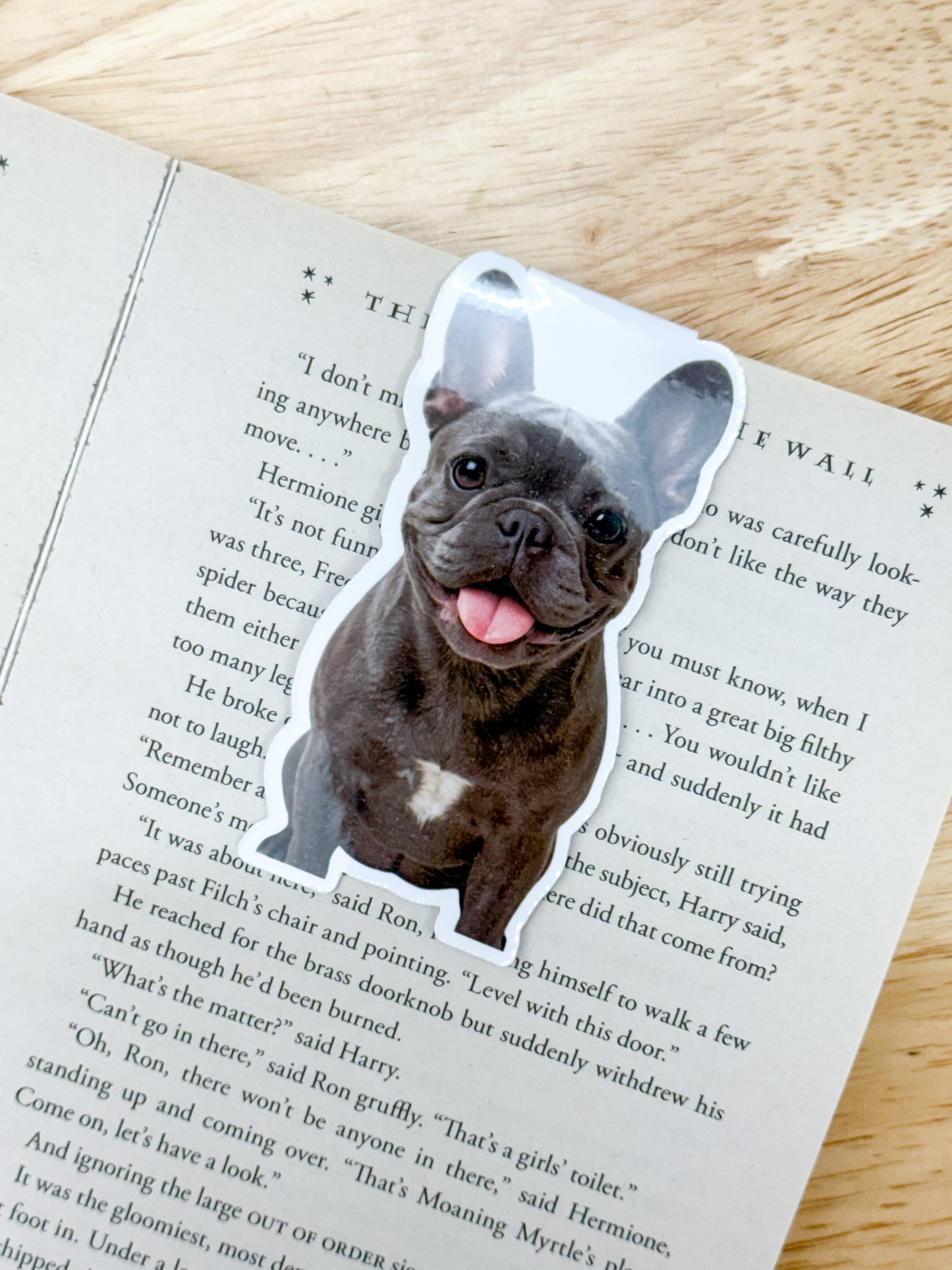 Gray Frenchie Magnetic Bookmark