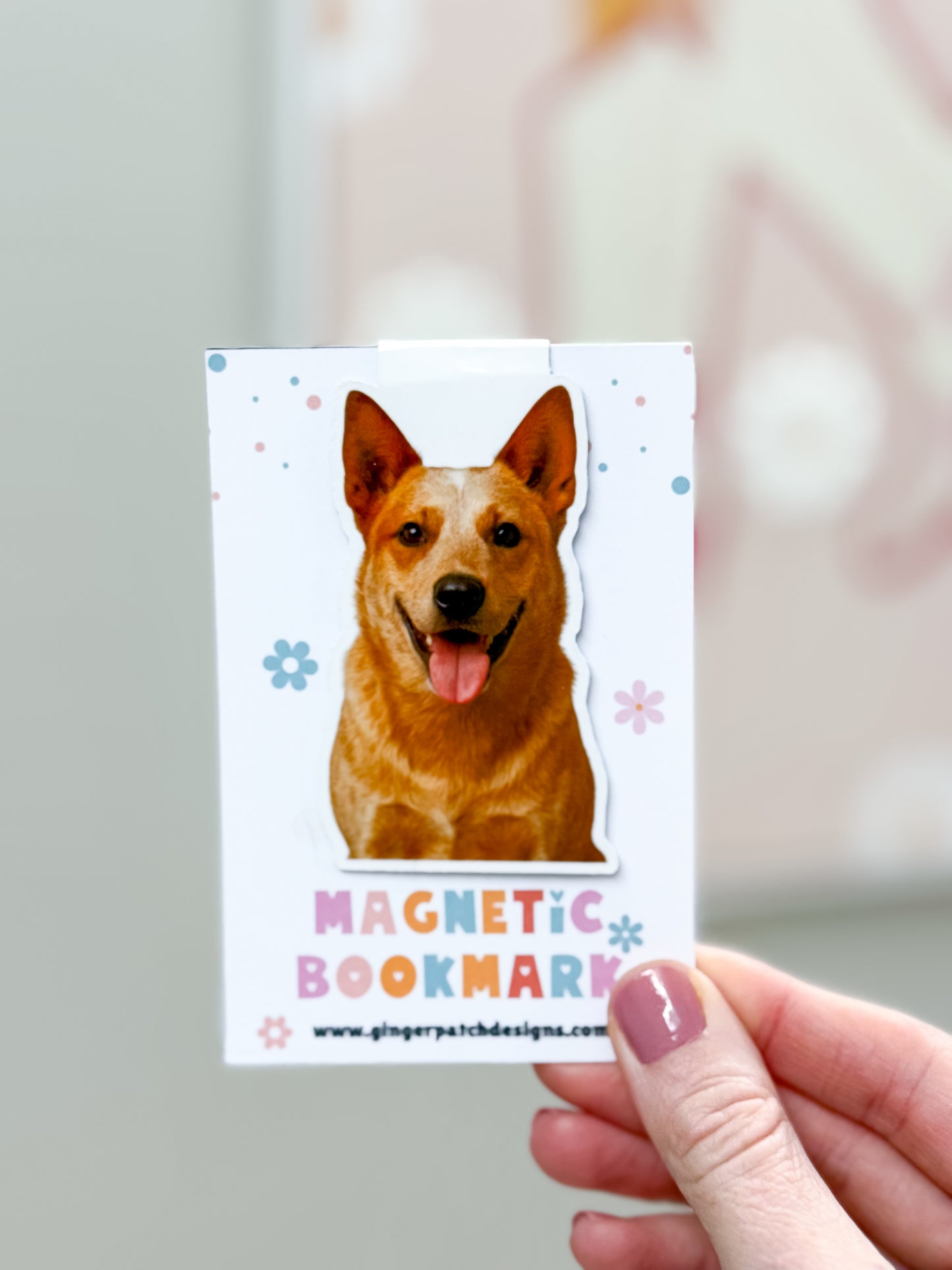 Red Australian Cattle Dog Magnetic Bookmark