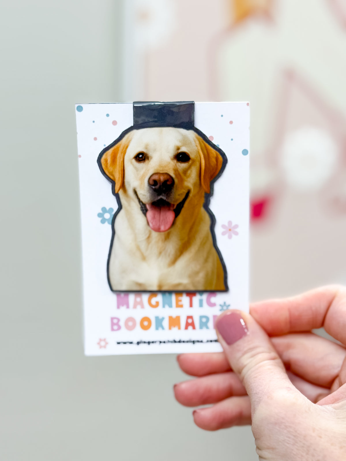 Labrador Bookmark Yellow Labrador Retriever Magnetic Bookmark - Kids Dog Bookmarks ...
