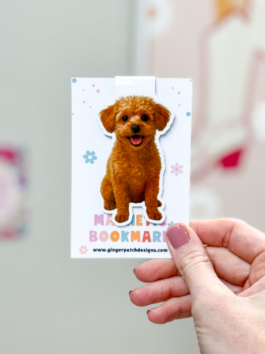 Cream Maltipoo Magnetic Bookmark