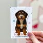 Brown Black Bernedoodle Magnetic Bookmark