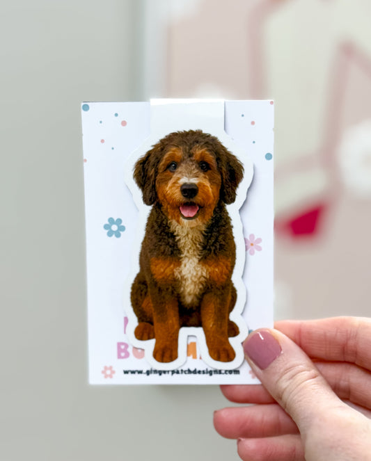 Sable Bernedoodle Magnetic Bookmark