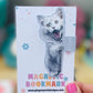 Funny White Cat Magnetic Bookmark, Side Magnetic Bookmark