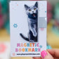 Funny Gray Cat Magnetic Bookmark, Side Magnetic Bookmark