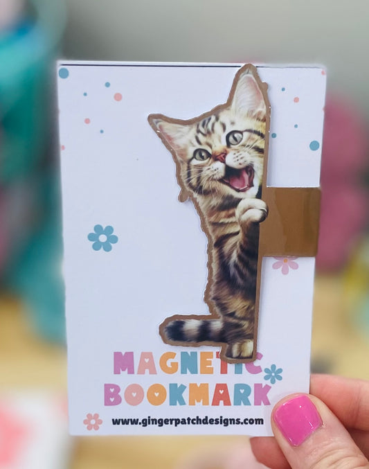 Funny Kitten Magnetic Bookmark, Side Magnetic Bookmark