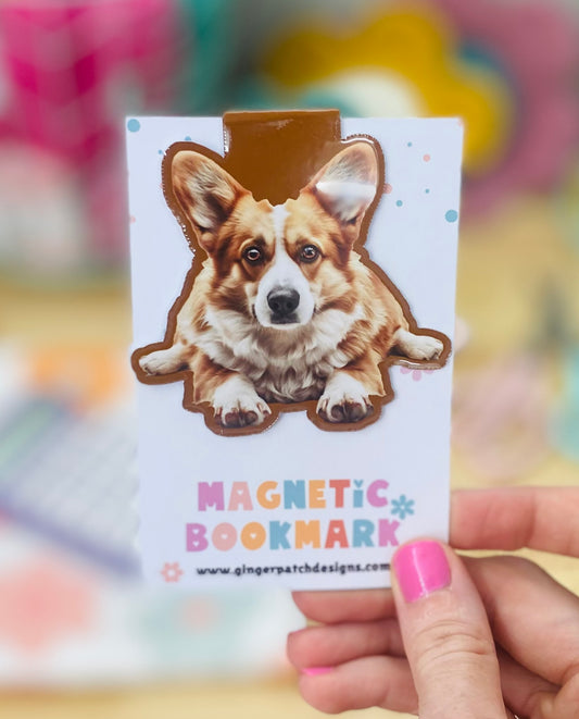 Corgi Magnetic Bookmark, Dog Bookmarks