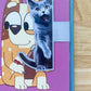 Funny Gray Cat Magnetic Bookmark, Side Magnetic Bookmark