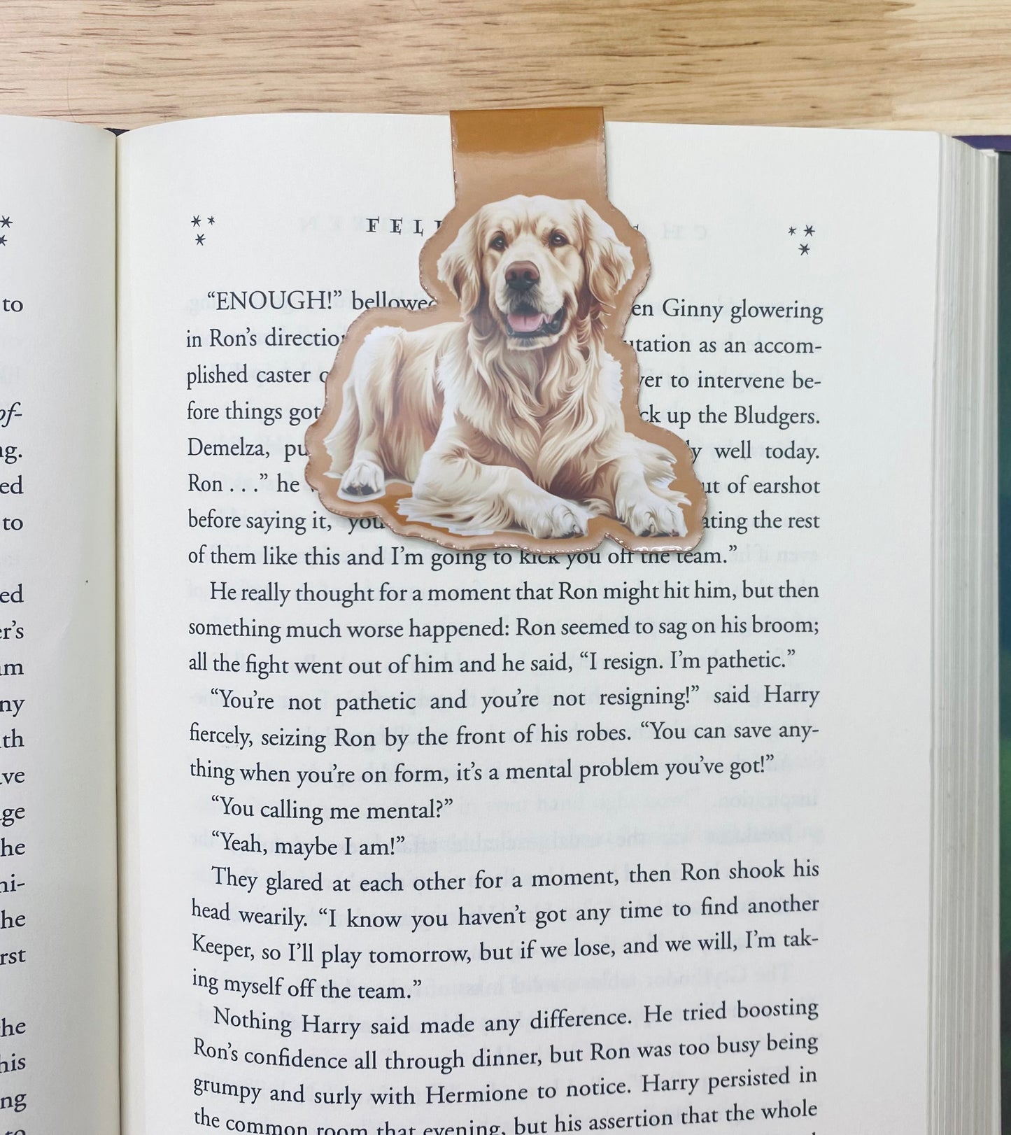 Golden Retriever Magnetic Bookmark