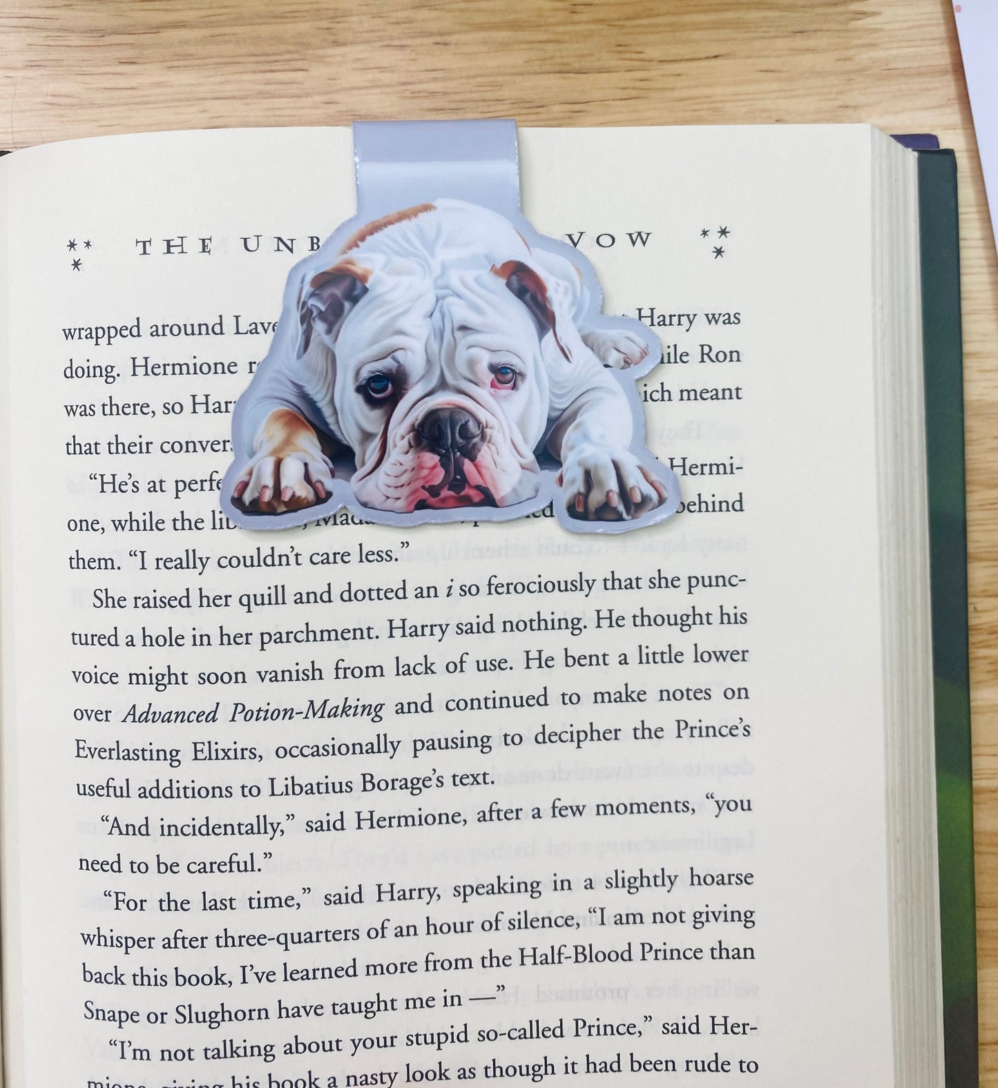 White English Bulldog Magnetic Bookmark