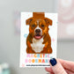 Tricolor Pit Bull Brown White Magnetic Bookmark