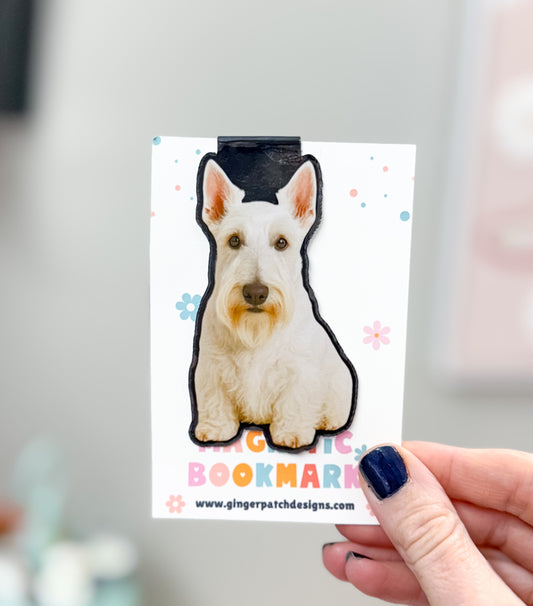 White Scottish Terrier Magnetic Bookmark