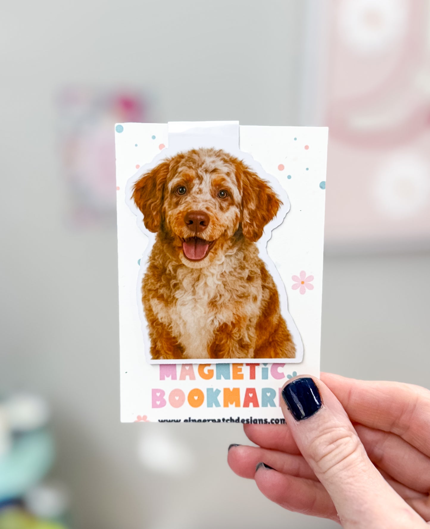 Aussiedoodle Magnetic Bookmark