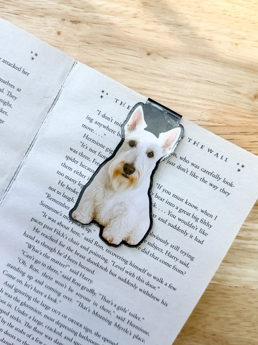 White Scottish Terrier Magnetic Bookmark