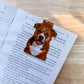 Tricolor Pit Bull Brown White Magnetic Bookmark