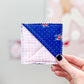 Pink Plaid & Blue Floral Raw Edge Corner Bookmarks