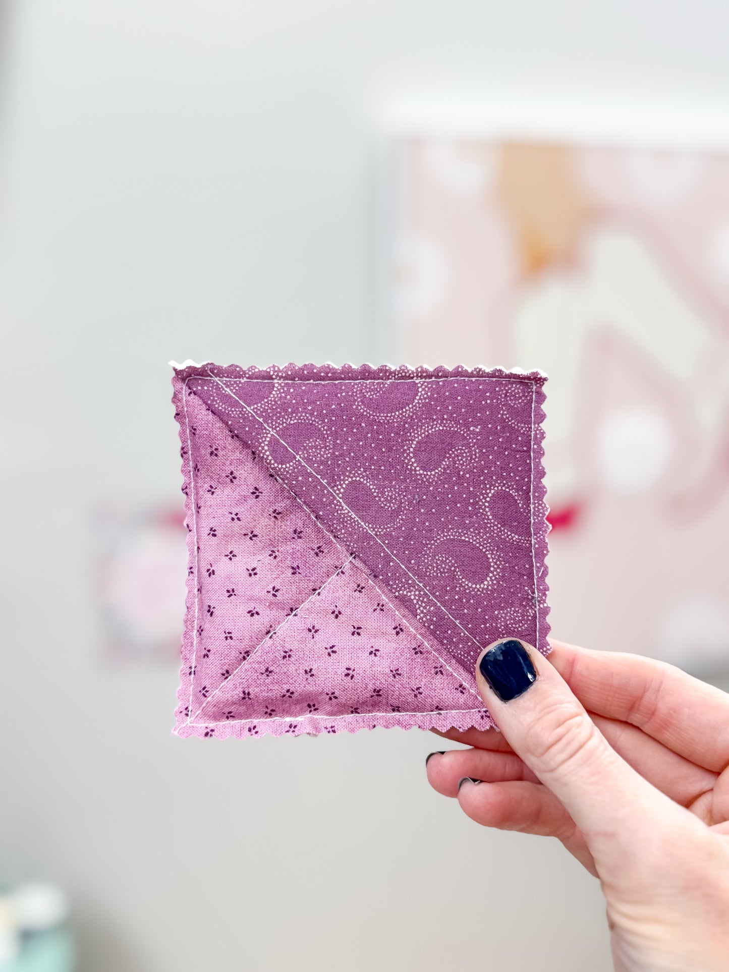 Two-Tone Purple Raw Edge Corner Bookmarks