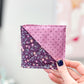 Plum Purple Floral Raw Edge Corner Bookmarks