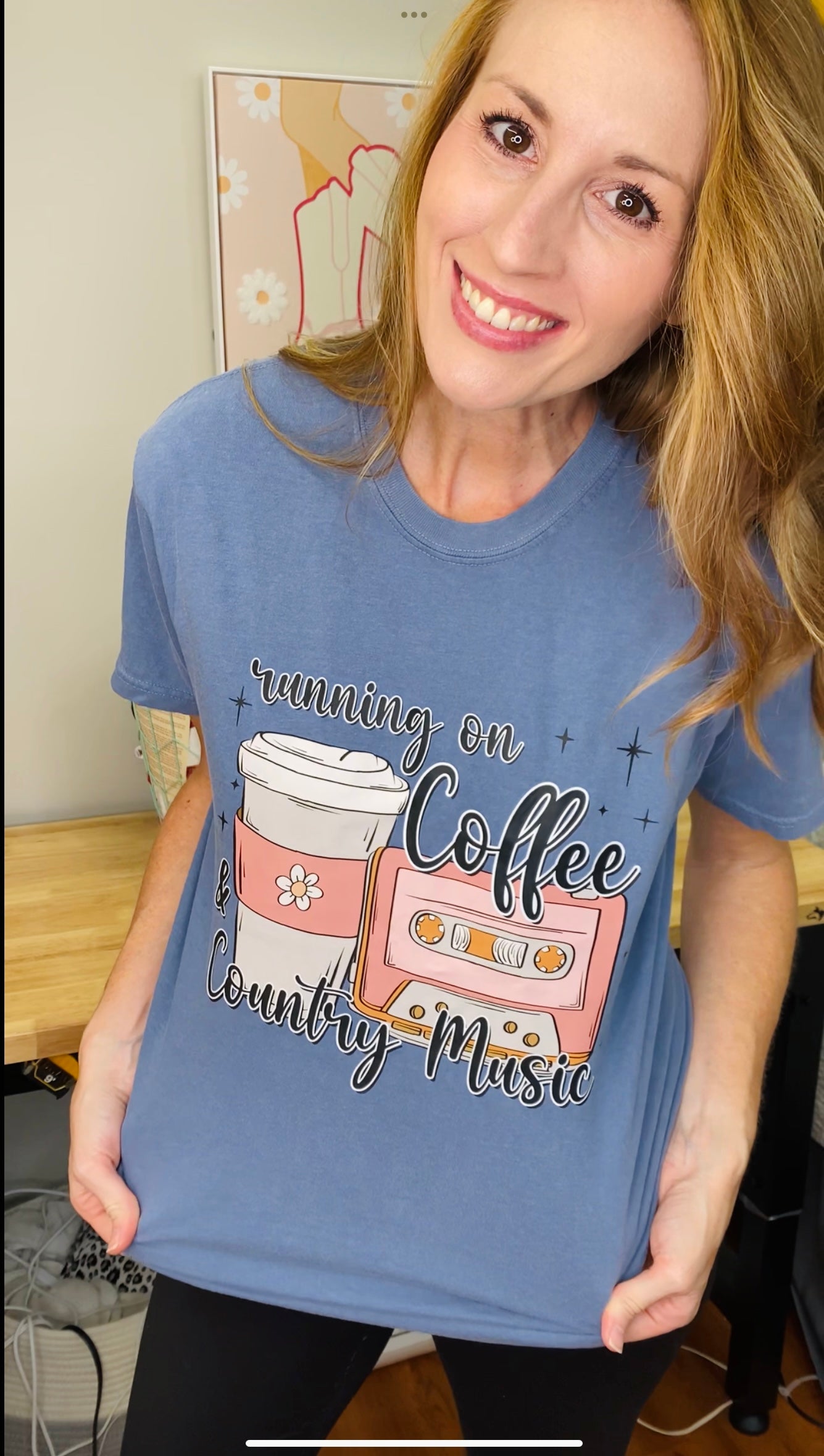 Running On Coffee And Country Music T-Shirt