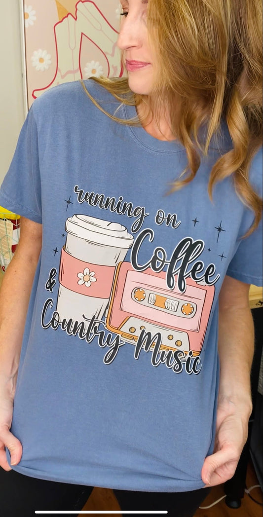 Running On Coffee And Country Music T-Shirt