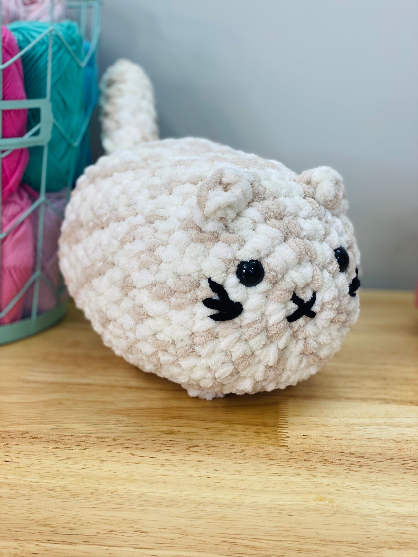 Chubby Cat Plushie, Crochet Cat Loaf