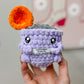 Purple Dumpster Fire Crochet Plushie