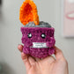Dark Purple Dumpster Fire Crochet Plushie
