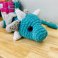 Teal Blue and Gray Dragon Plushie