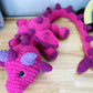 Jumbo Pink & Purple Sparkle Dragon Plushie